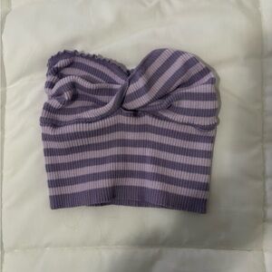 Striped Purple Tube Top